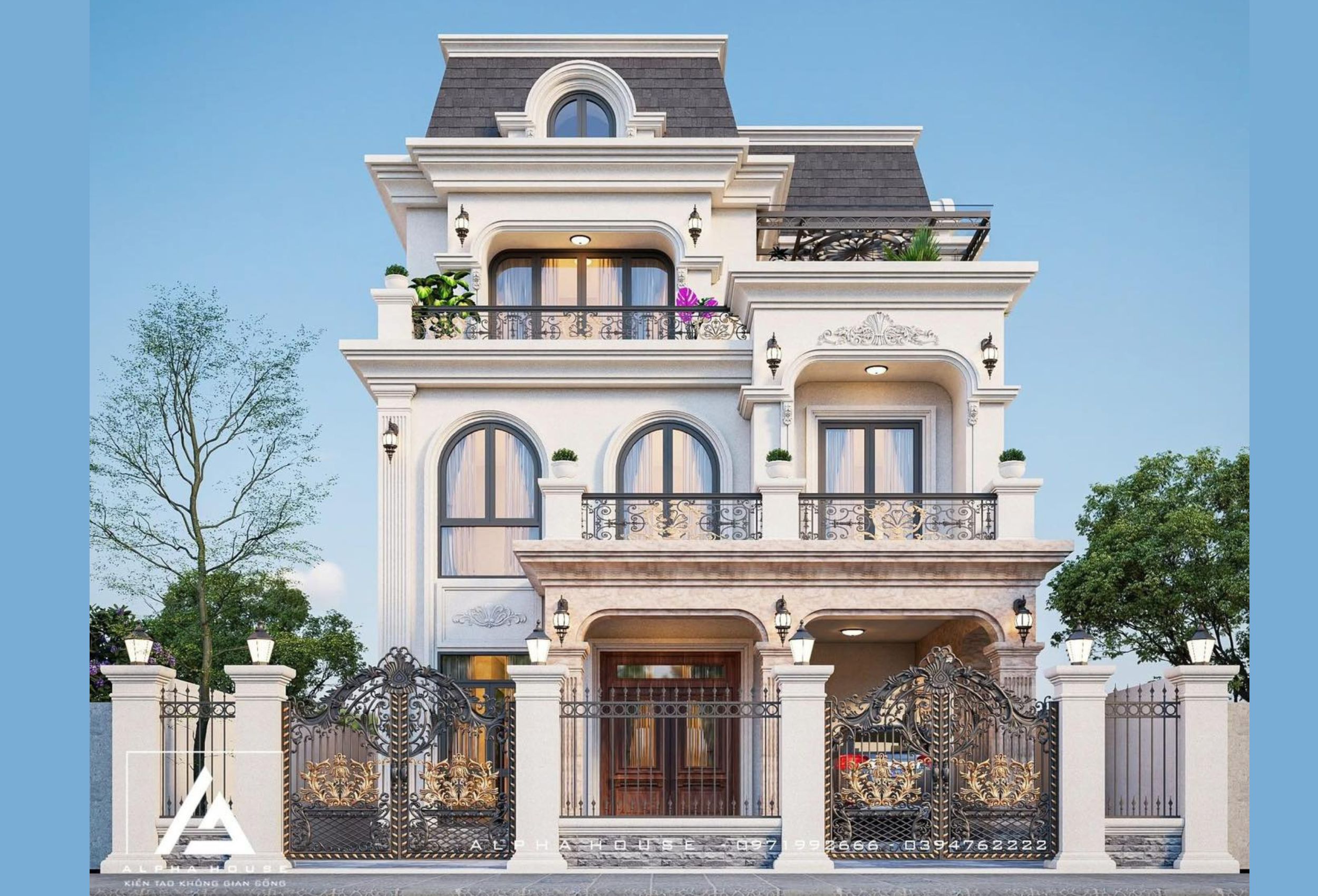 BIỆT THỰ TÂN CỔ ĐIỂN 3 TẦNG